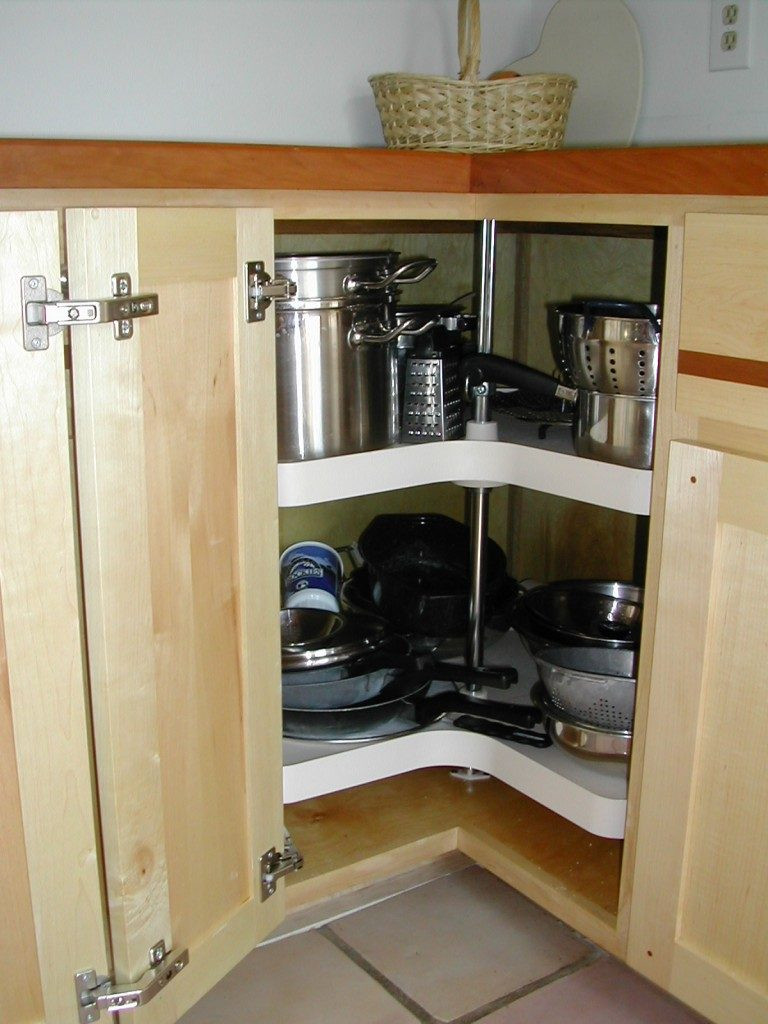 Kitchen Corner Cabinet Organization
 Corner Kitchen Cabinet Squeeze More Spaces Home Design