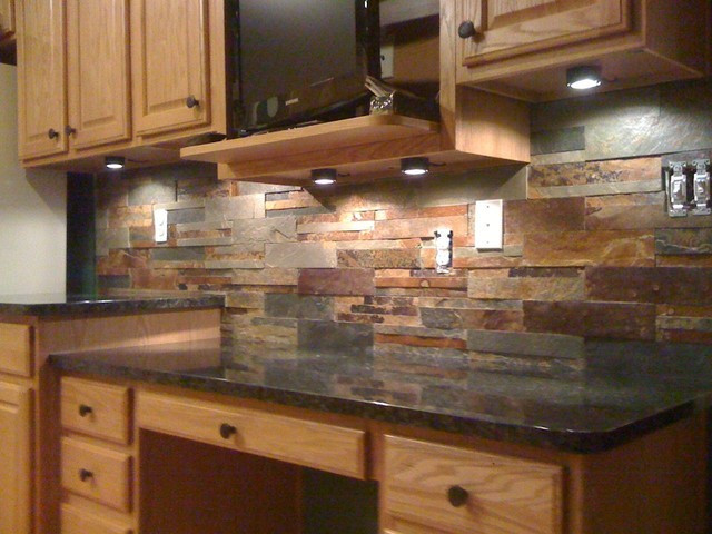 Kitchen Countertops And Backsplashes Ideas
 Granite Countertops and Tile Backsplash Ideas Eclectic