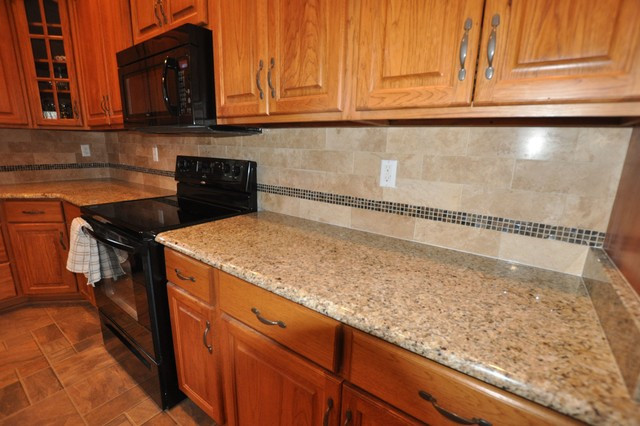 Kitchen Countertops And Backsplashes Ideas
 Granite Countertops and Tile Backsplash Ideas Eclectic