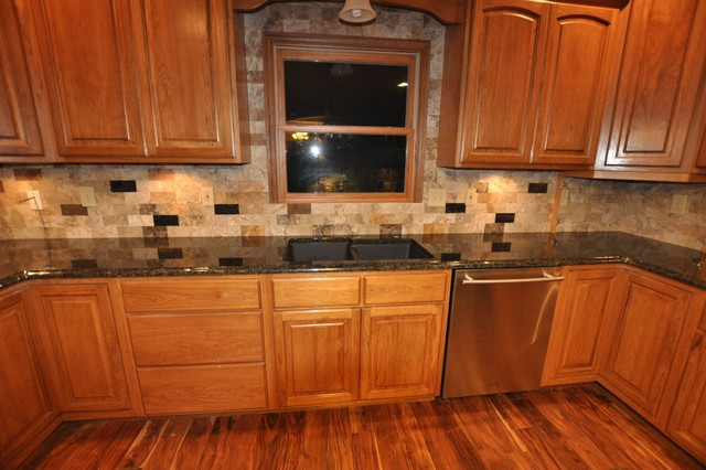 Kitchen Countertops And Backsplashes Ideas
 Granite Countertops and Tile Backsplash Ideas Eclectic