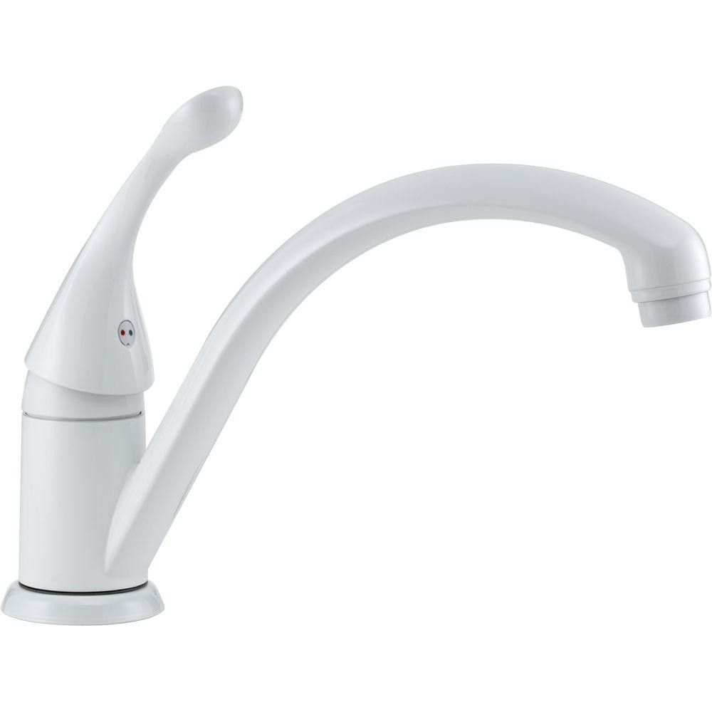 Kitchen Faucets White
 Delta Collins Lever Single Handle Standard Kitchen Faucet