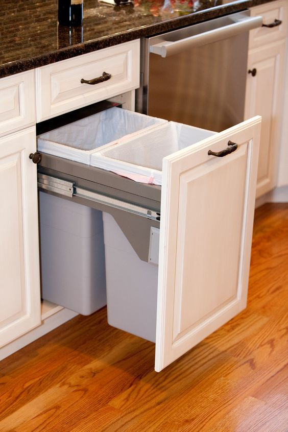 Kitchen Garbage Can Cabinet
 29 Sneaky Ways To Hide A Trash Can In Your Kitchen DigsDigs