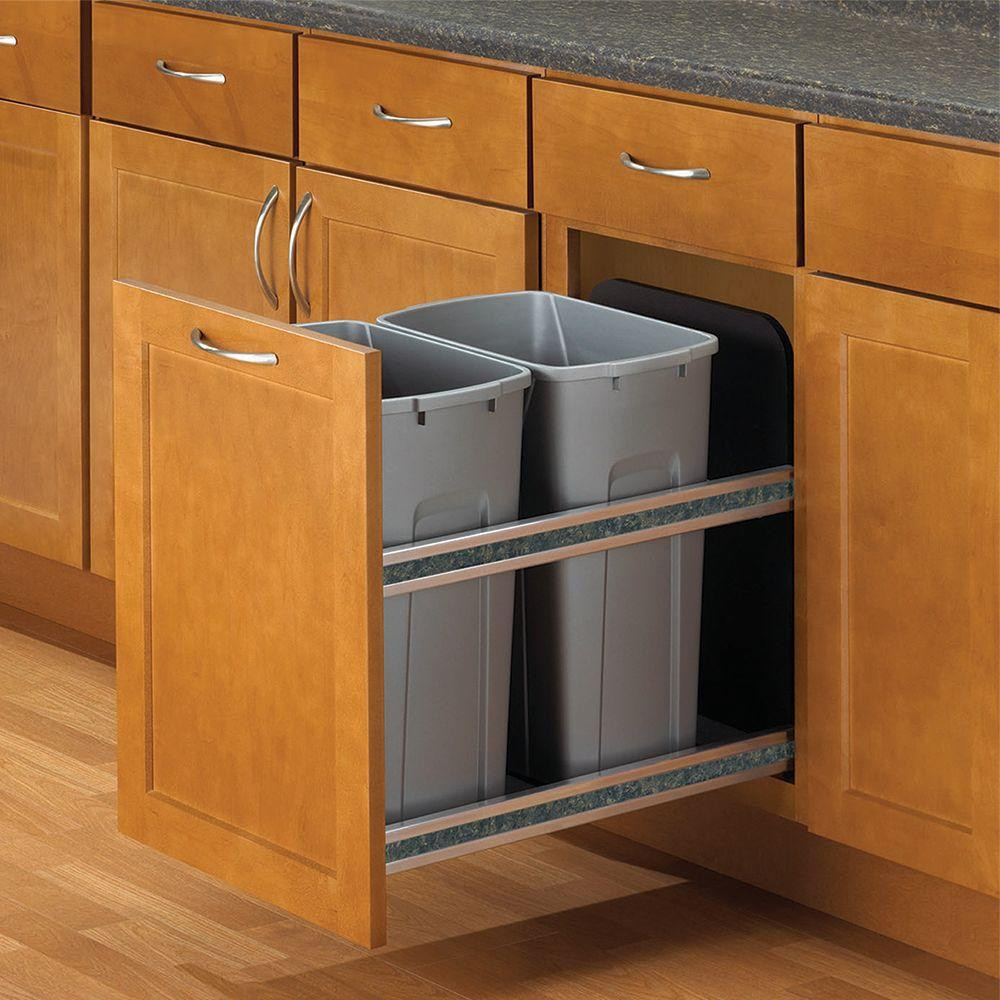 Kitchen Garbage Can Cabinet
 Knape & Vogt 18 in H x 15 in W x 22 in D Plastic In