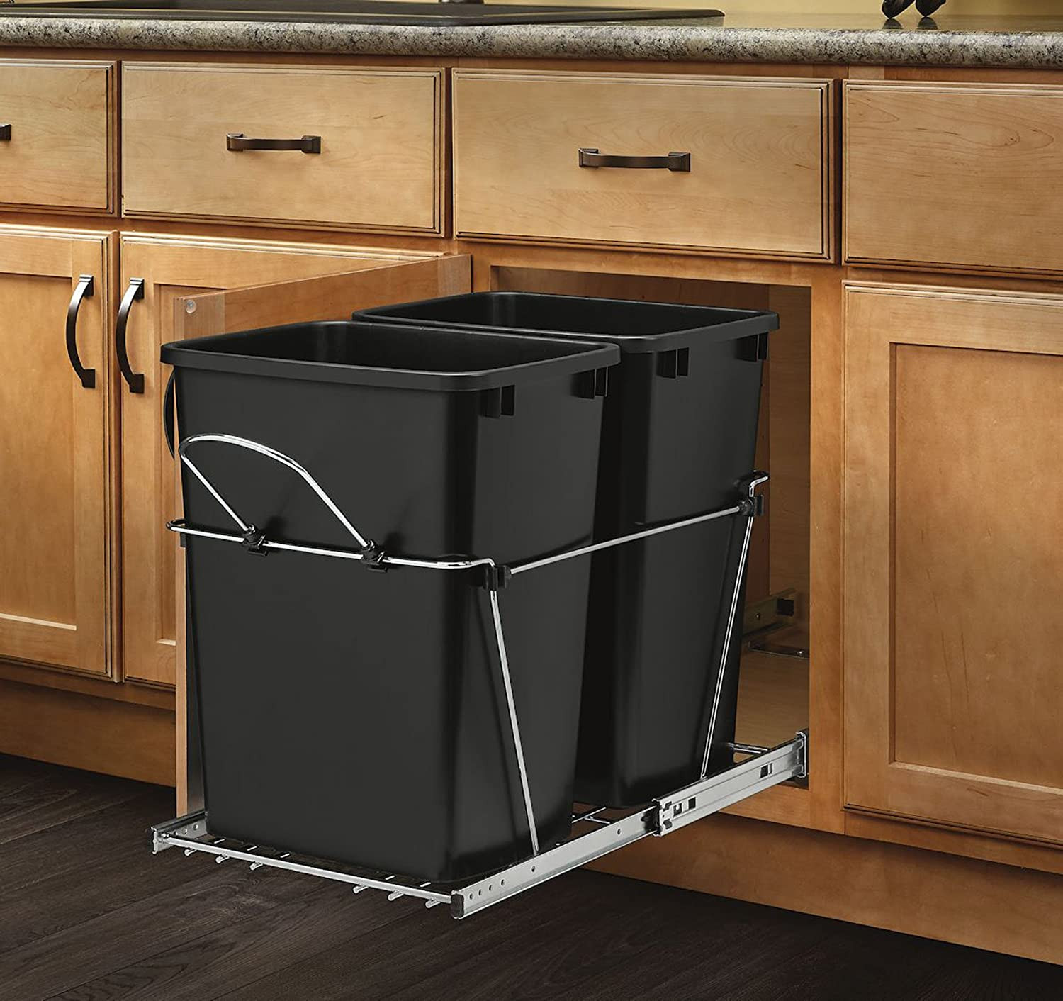 Kitchen Garbage Can Cabinet
 Pull Out Trash Garbage Can Waste Container Kitchen Cabinet