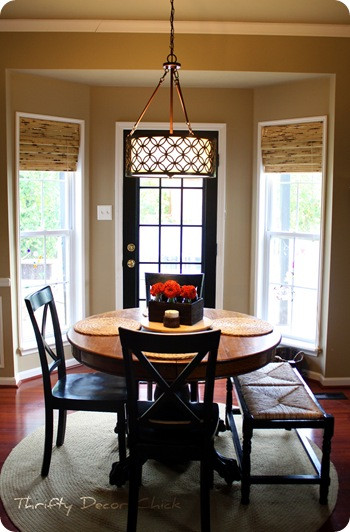 Kitchen Hanging Lights Over Table
 September Before and After A New Light from Thrifty Decor