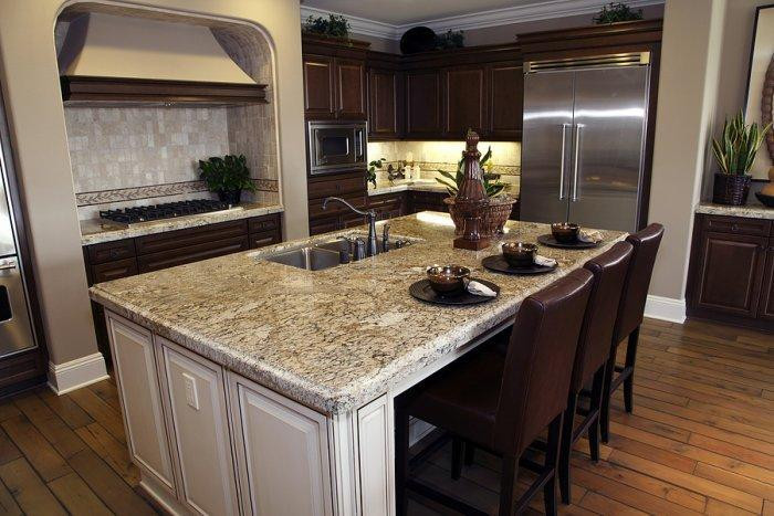 Kitchen Island With Granite Countertop
 White kitchen island with granite countertop – and kitchen