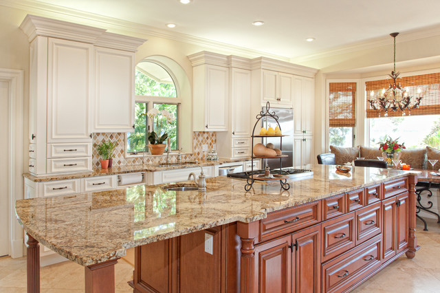 Kitchen Islands Granite Countertops
 Granite Island Countertop Traditional Kitchen Miami