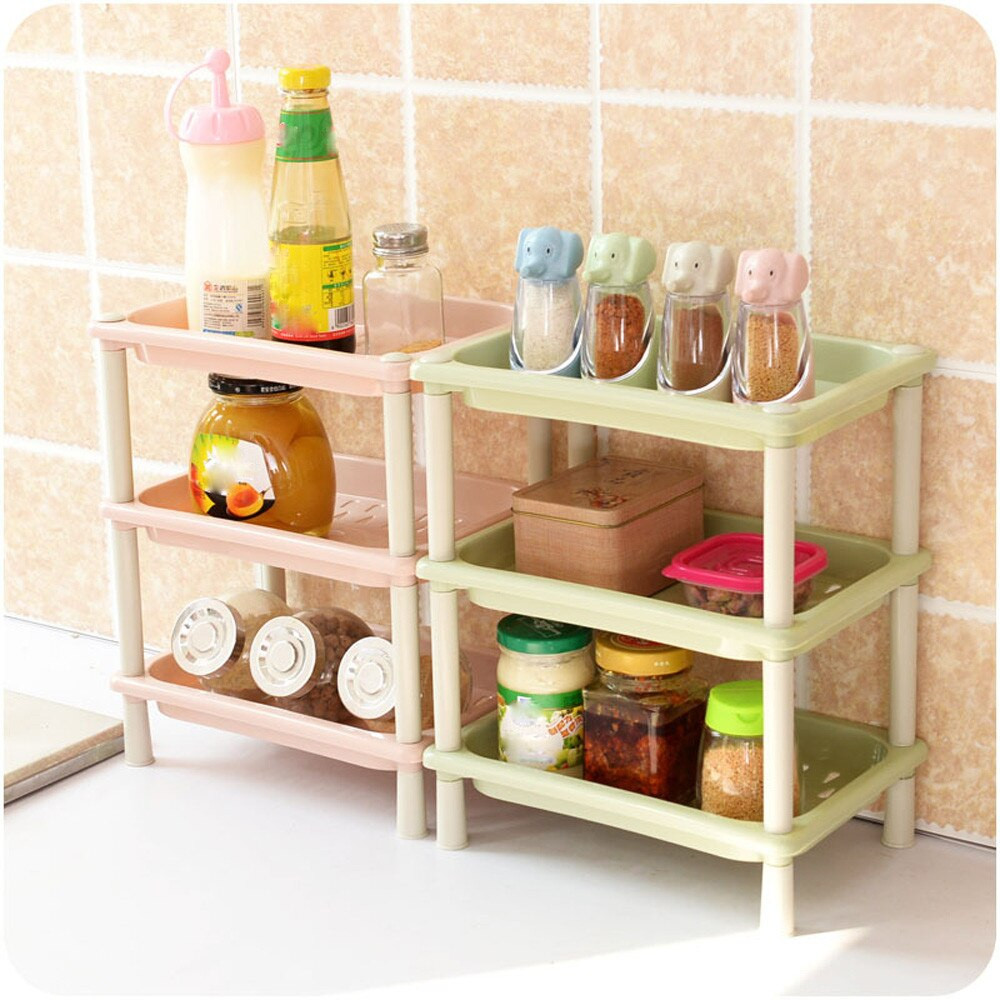 Kitchen Organizer Shelf
 3 Tier Plastic Corner Organizer Bathroom Caddy Shower