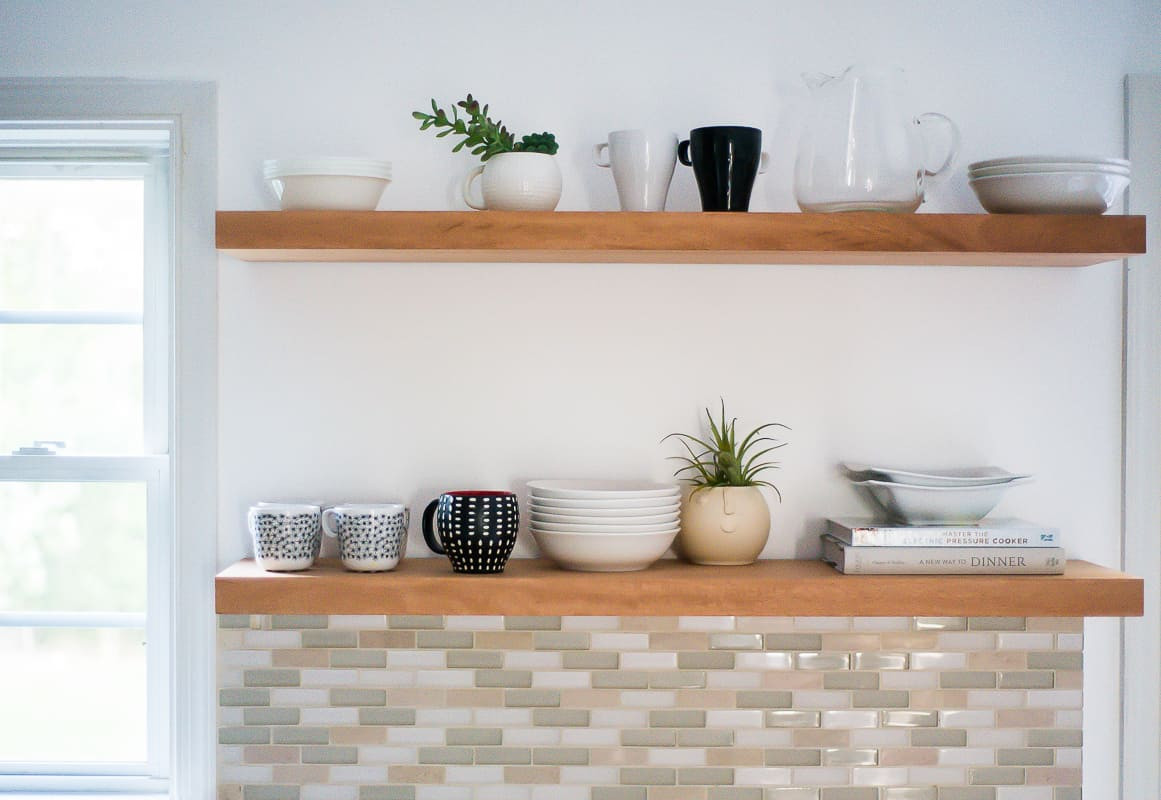 Kitchen Organizer Shelf
 Learn how to hang open kitchen shelves floating shelves