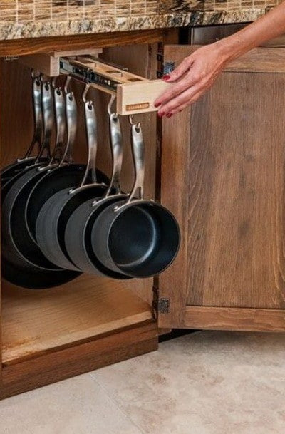 Kitchen Pots And Pans Organizer
 16 superb ways to save space in your kitchen