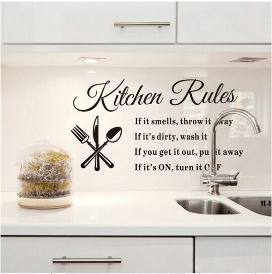 Kitchen Rules Wall Decor
 Aliexpress Buy DIY Wall Stickers Kitchen Rules Decal
