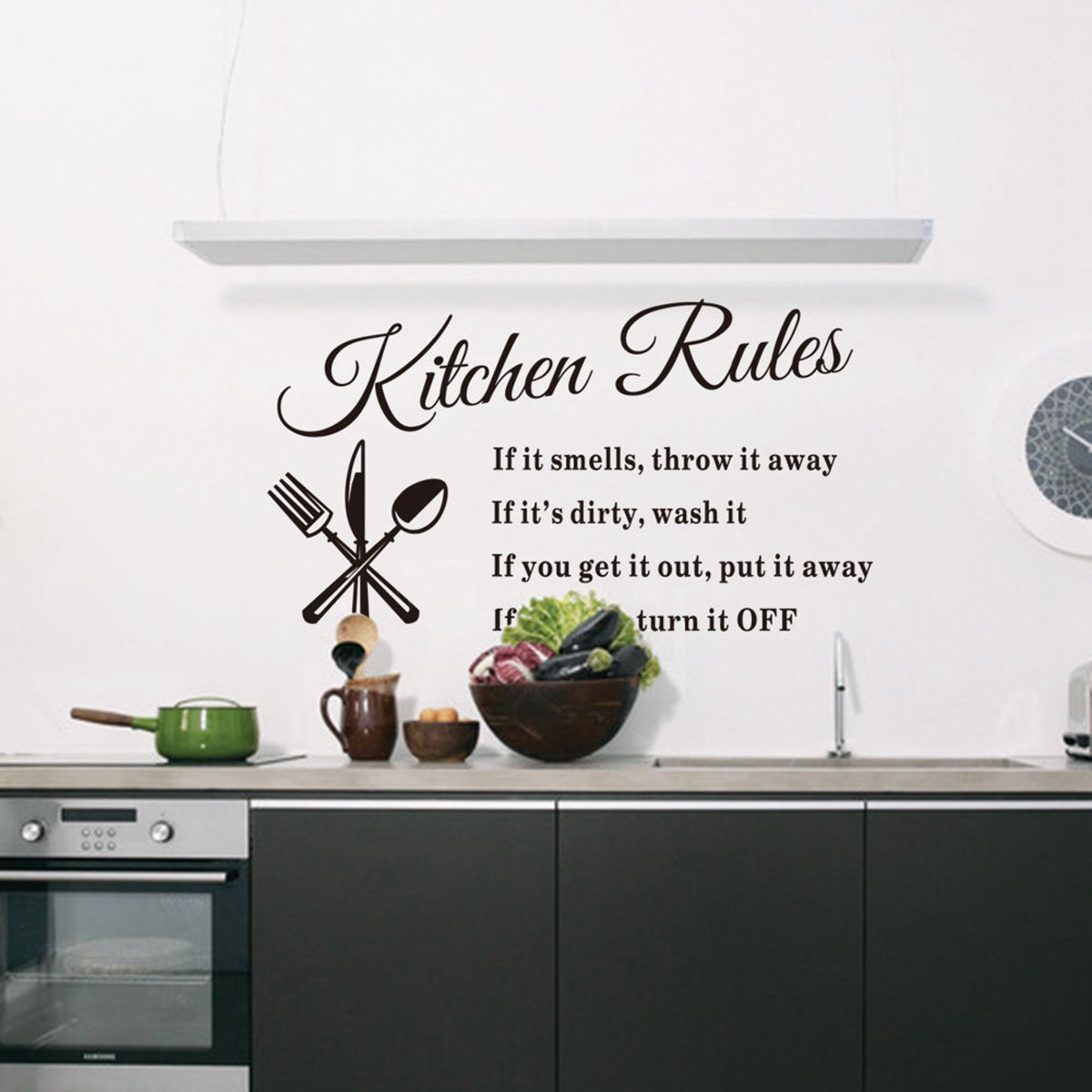 Kitchen Rules Wall Decor
 DIY Removable Art Vinyl Quote Wall Sticker Decal Home