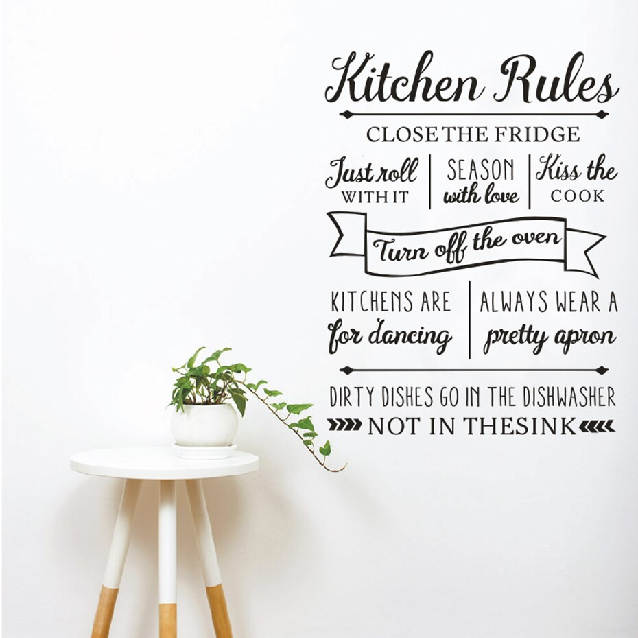 Kitchen Rules Wall Decor
 Aliexpress Buy New Kitchen Rules Wall Sticker