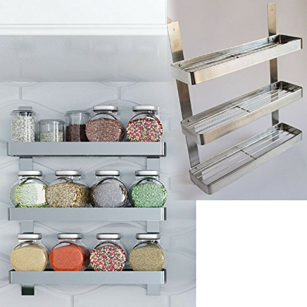 Kitchen Spice Organizer
 Stainless Steel Kitchen Spice Shelf Rack Kitchen Organizer