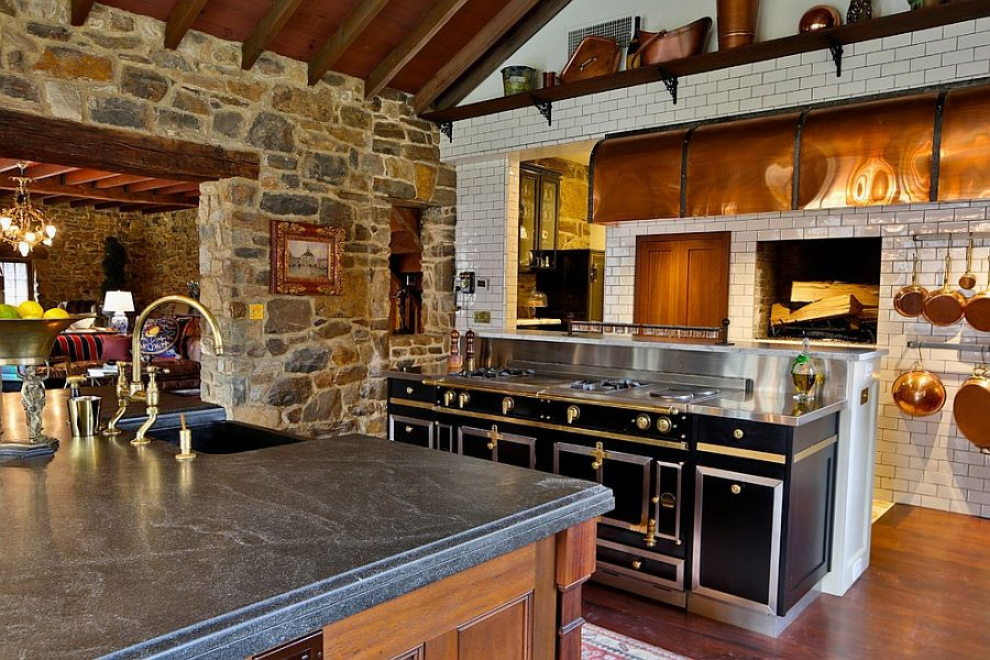 Kitchen Stone Wall
 30 Inventive Kitchens with Stone Walls