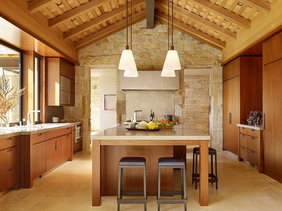 Kitchen Stone Wall
 30 Inventive Kitchens with Stone Walls