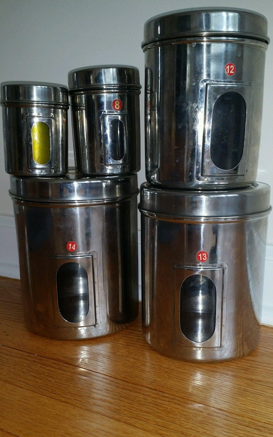 Kitchen Storage Canisters
 Stainless Steel Canister Set 5 piece Kitchen Storage