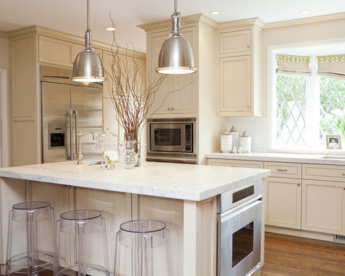 Kitchen With Off White Cabinets
 f White Kitchen