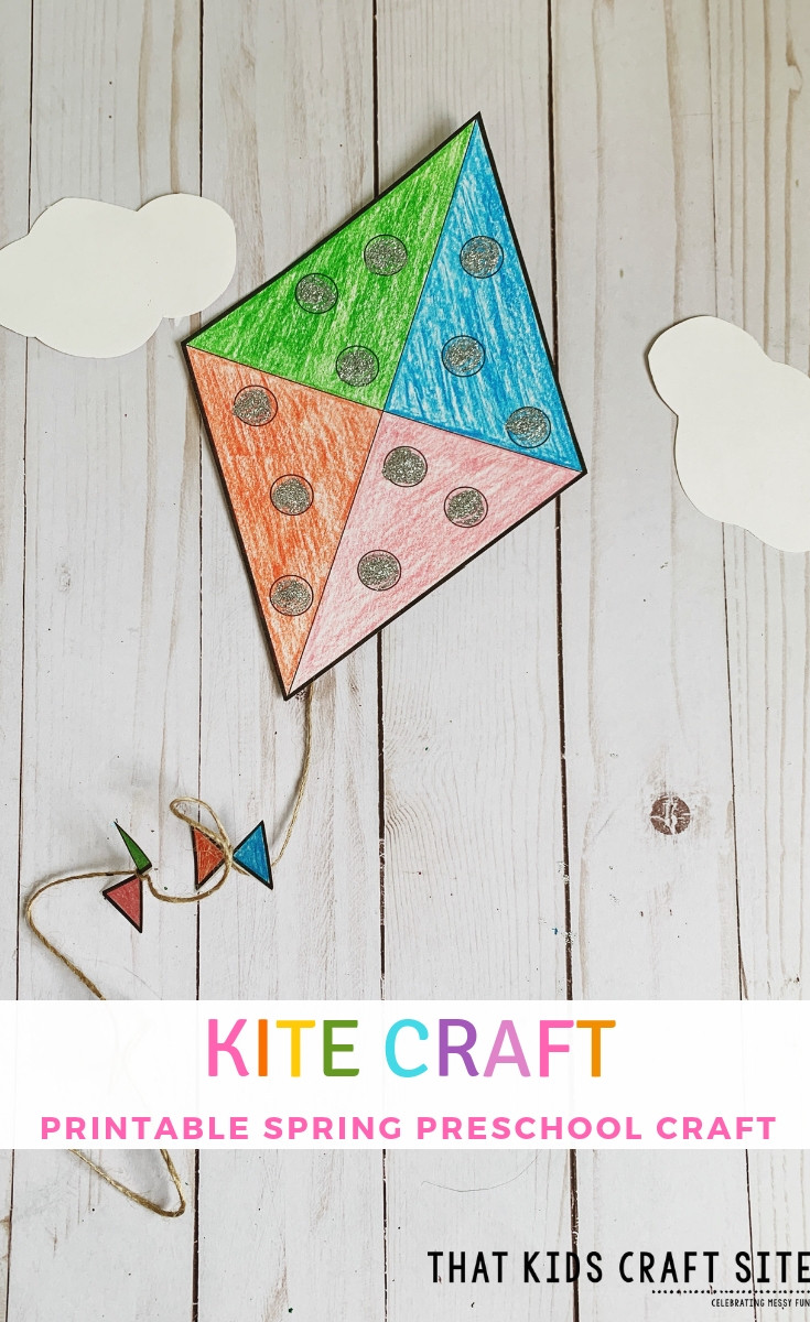 Kite Crafts For Kids
 Kite Craft for Preschool Free Printable Template That