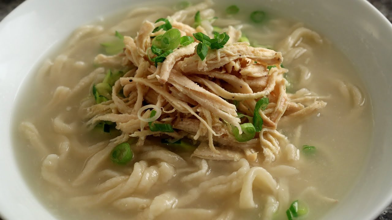 Korean Knife Noodles
 Korean Chicken Noodle Soup from Scratch Kalguksu 칼국수