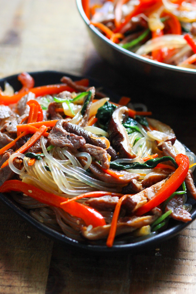 Korean Sweet Potato Noodles
 Korean Sweet Potato Noodles with Beef