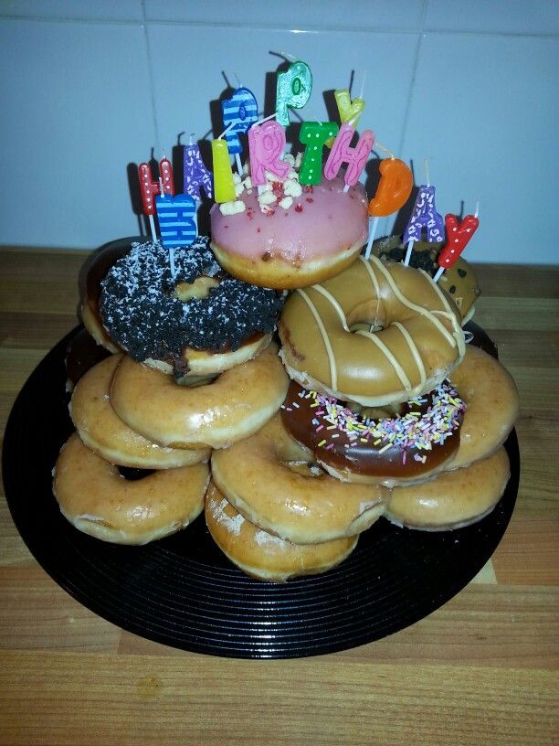 Krispy Kreme Birthday Cake
 17 Best images about Birthday cakes Cakes on Pinterest