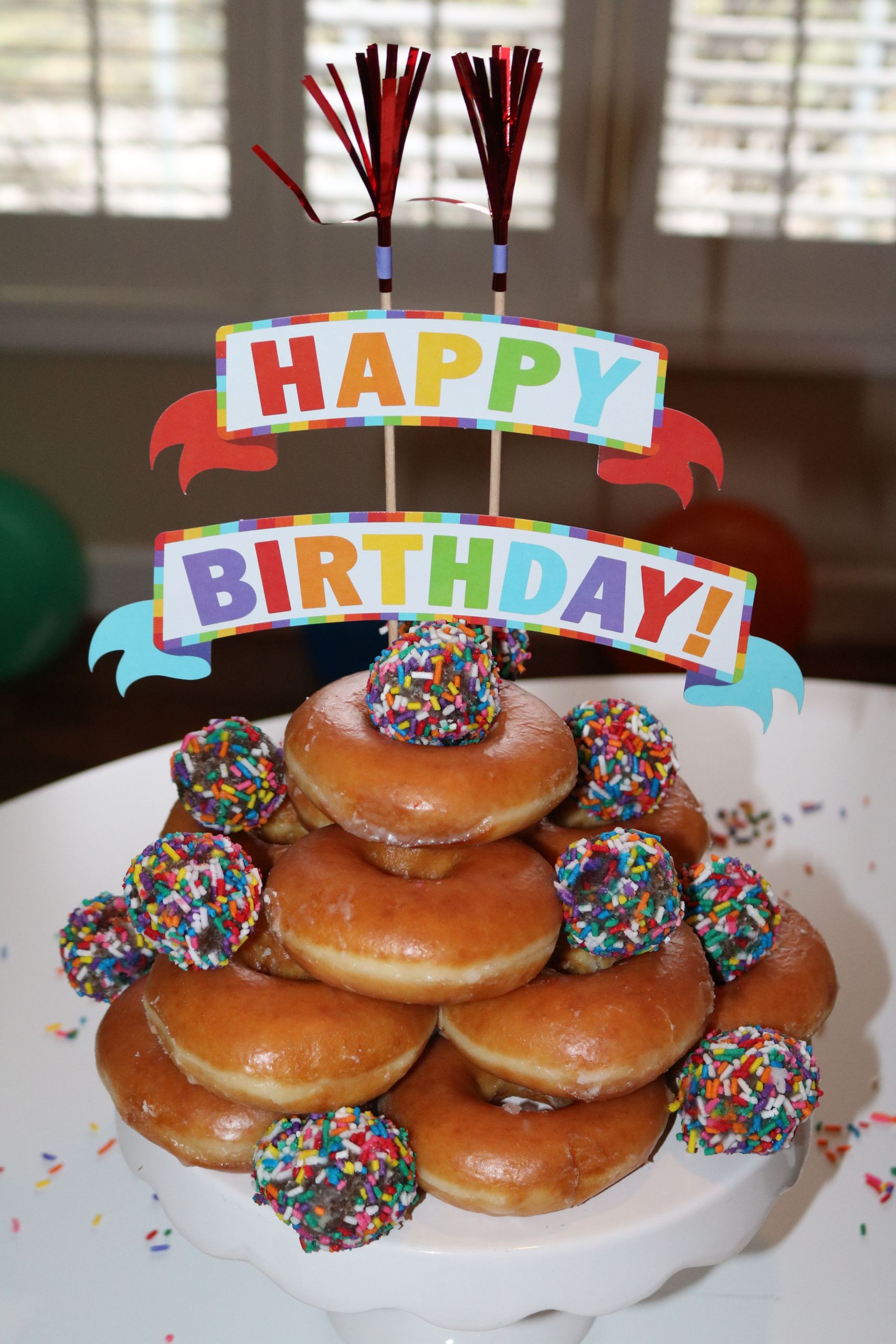 Krispy Kreme Birthday Cake
 Lilah And Jax Are ficially 8