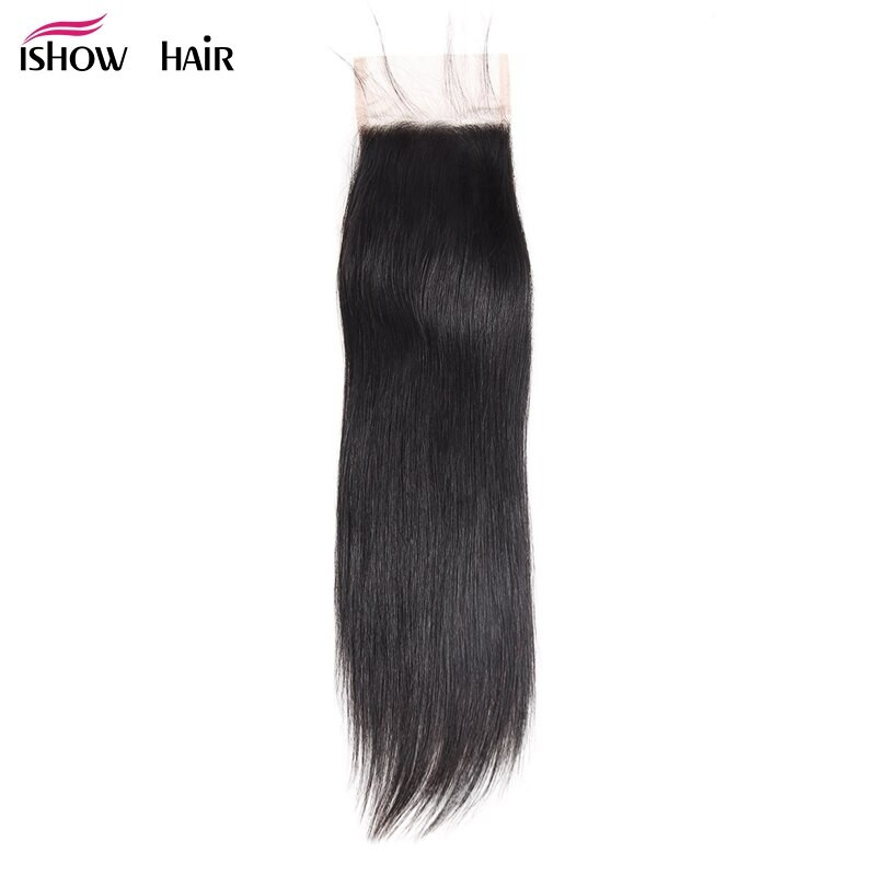 Lace Closure With Baby Hair
 Ishow Hair Brazilian Straight Lace Closure With Baby Hair