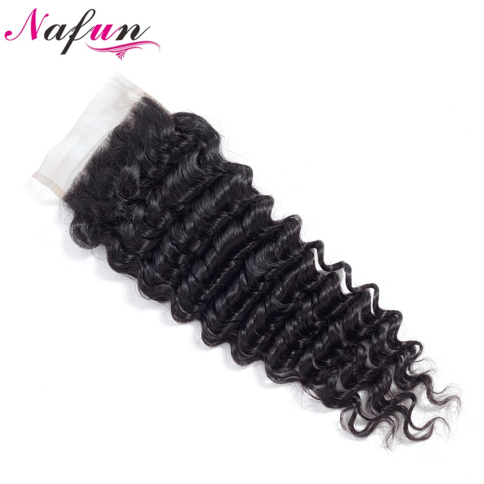 Lace Closure With Baby Hair
 NAFUN Hair Brazilian Deep Wave Closure With Baby Hair 4 4