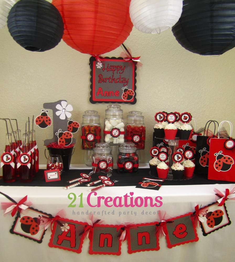 Ladybug 1st Birthday Decorations
 Ladybug 1st birthday Birthday Party Ideas