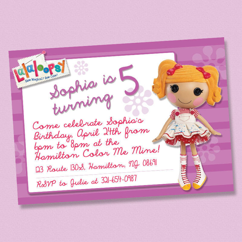 Lalaloopsy Birthday Invitations
 Lalaloopsy Birthday Invitations Digital File You Print