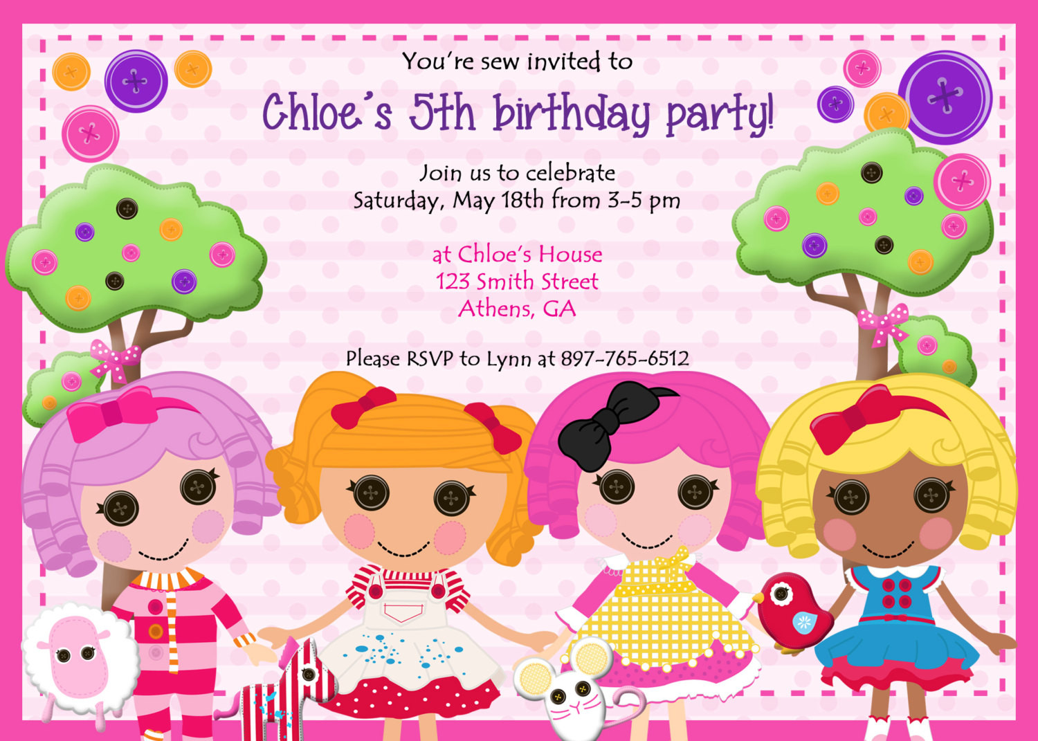 Lalaloopsy Birthday Invitations
 FREE Lalaloopsy Birthday Invitations – Bagvania