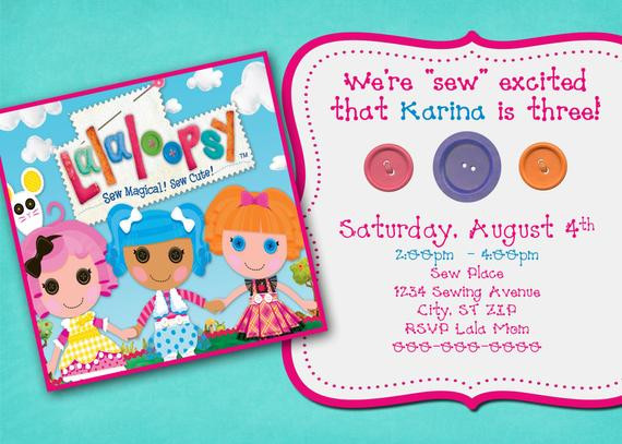 Lalaloopsy Birthday Invitations
 Lalaloopsy Inspired Birthday Invitation