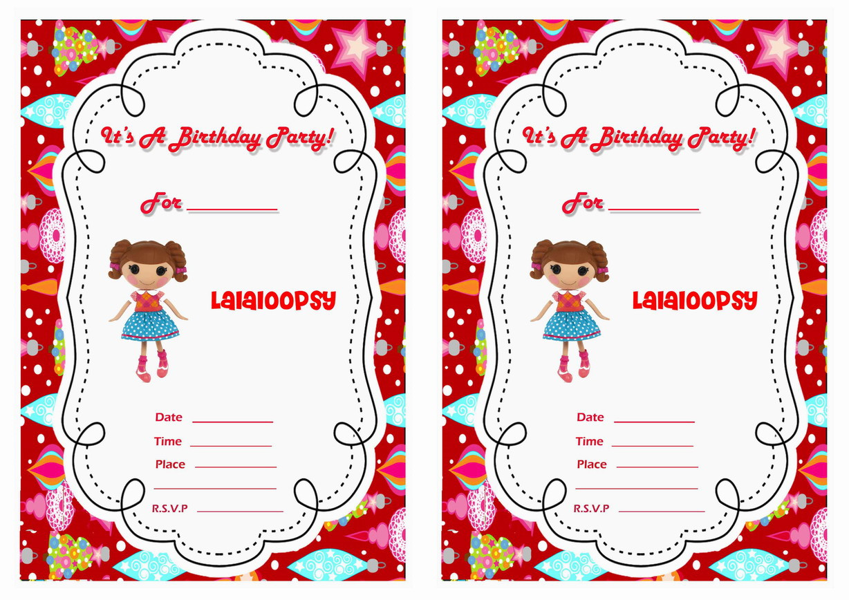 Lalaloopsy Birthday Invitations
 Lalaloopsy Birthday Invitations