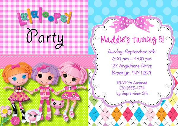 Lalaloopsy Birthday Invitations
 Lalaloopsy Birthday Party Invitations Lalaloopsy