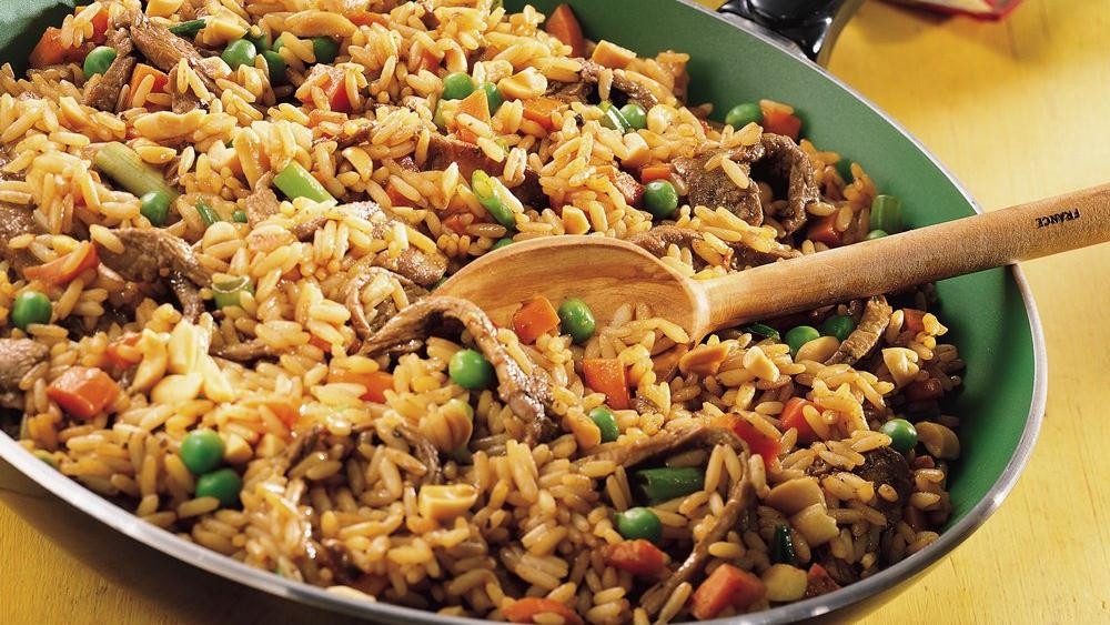 Lamb Fried Rice
 Szechuan Beef Fried Rice recipe from Pillsbury