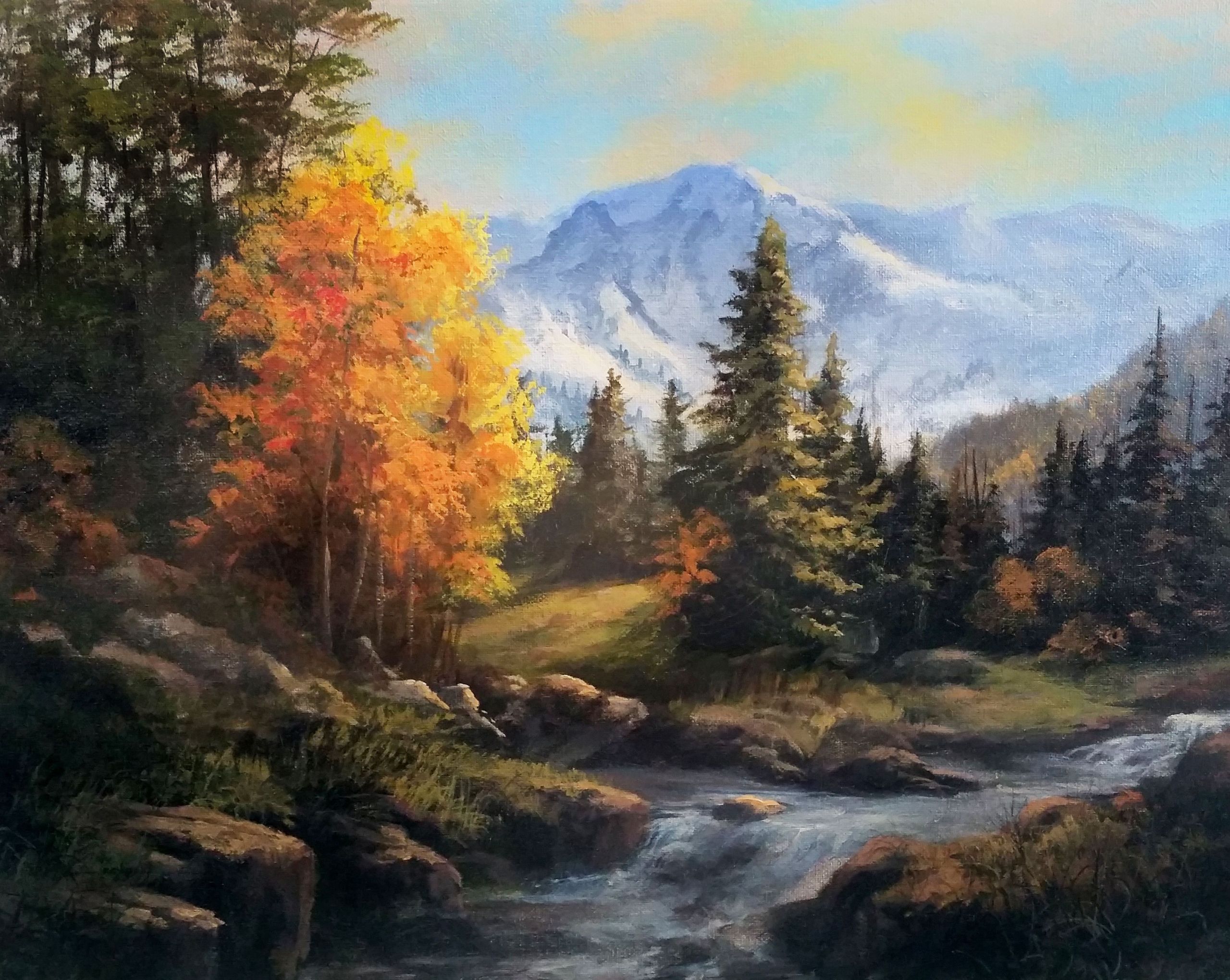 Landscape Acrylic Painting
 "Acrylic Landscape" Acrylic Painting by Kevin Hill Watch