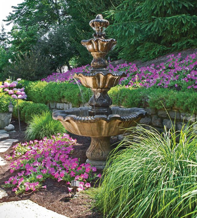 Landscape Around Fountain
 17 Best images about Fountain landscaping on Pinterest