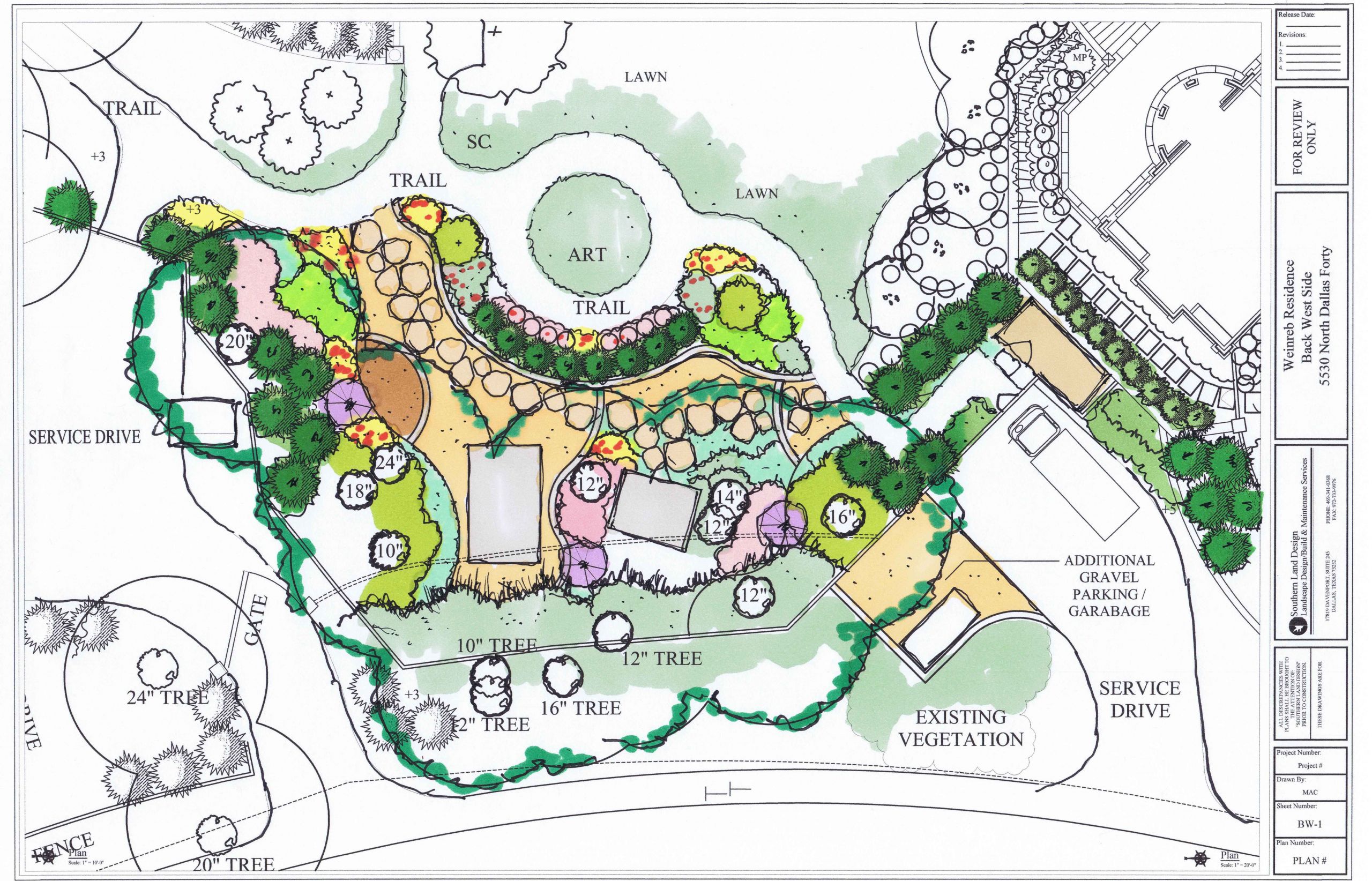 Landscape Design Plan
 Landscape Architect Master Plans Blueprints in Dallas