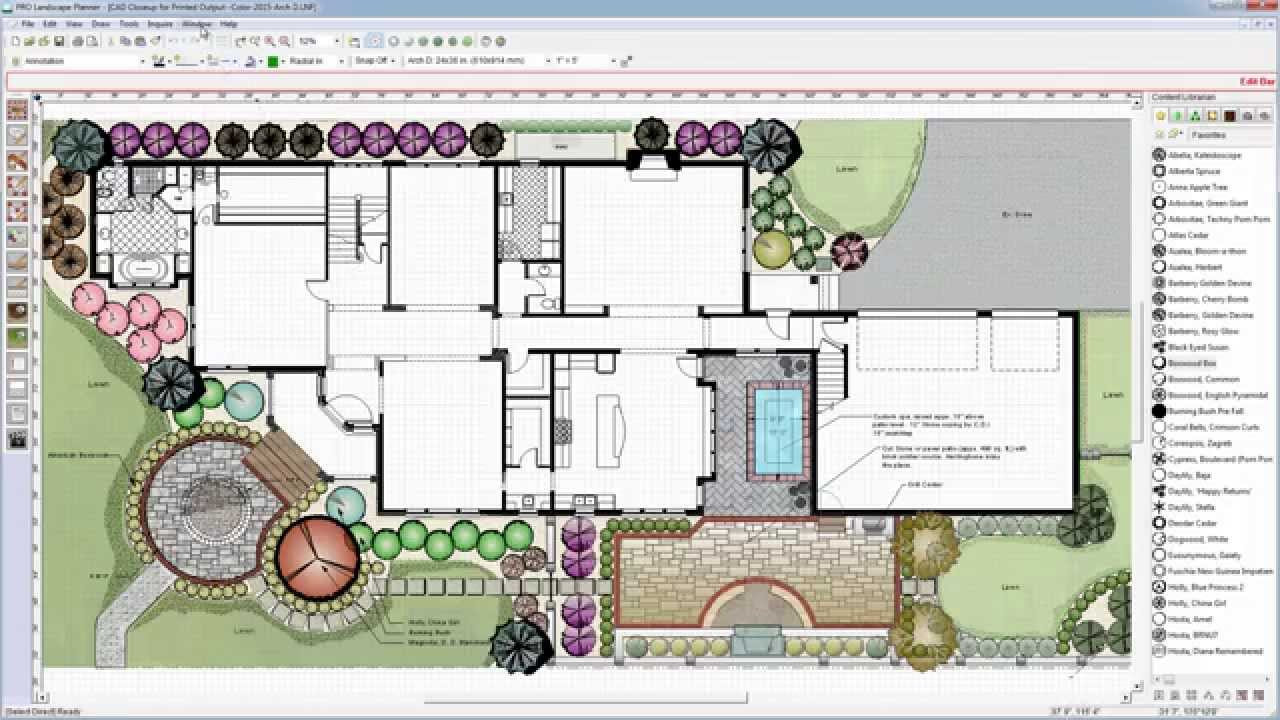 Landscape Designs Drawings
 Easy to Use CAD for Landscape Design with PRO Landscape