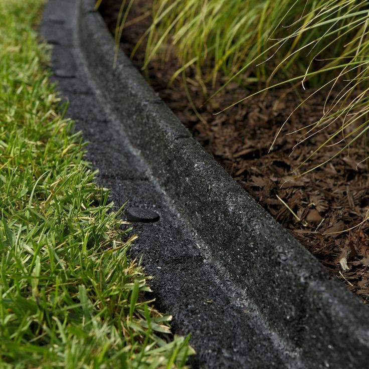 Landscape Edging Lowes
 Shop Rubberific 4 ft Black Landscape Edging Section at