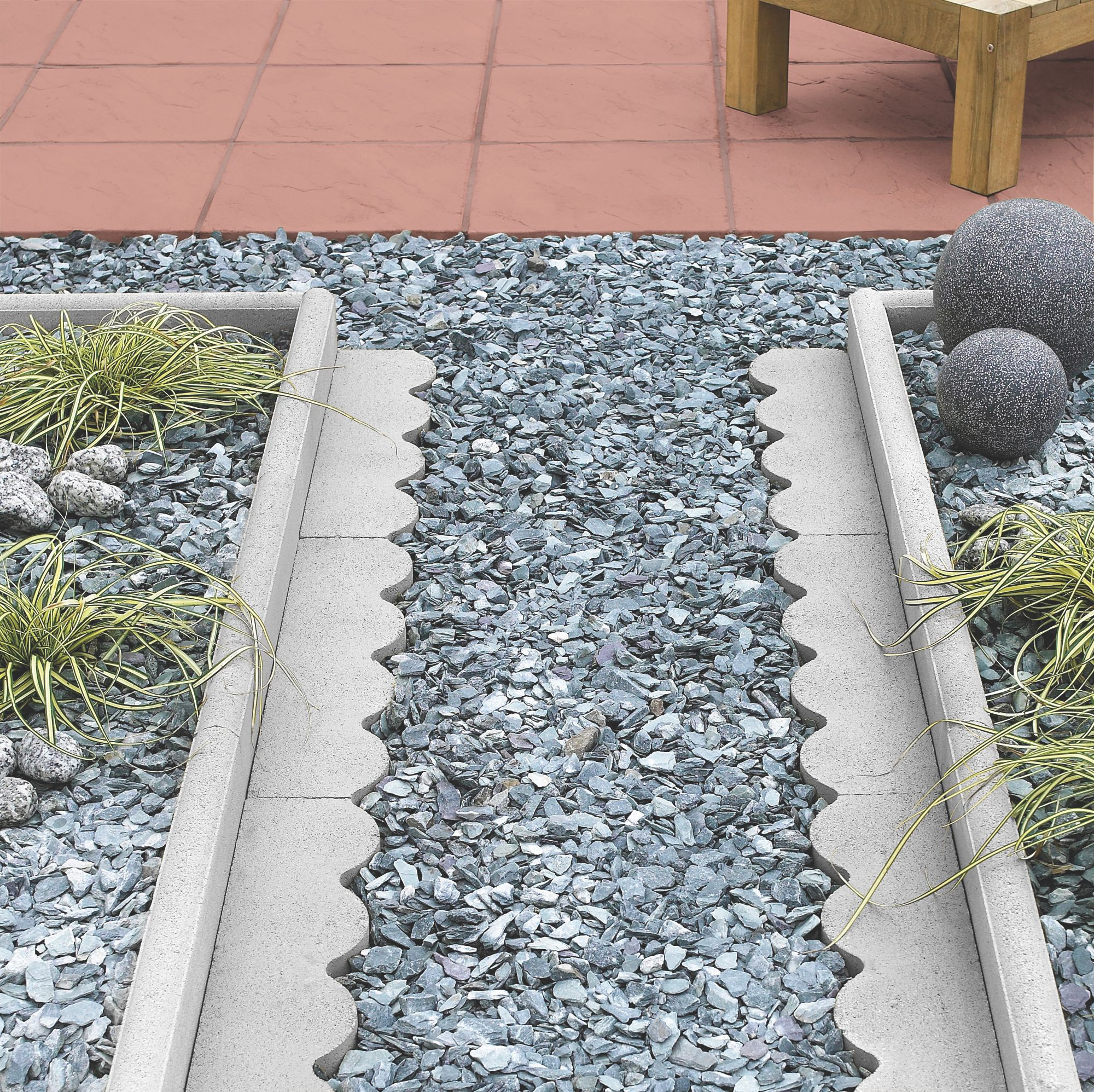 Landscape Edging Pavers
 Contemporary Paving edging Grey L 600mm H 150mm T 50mm