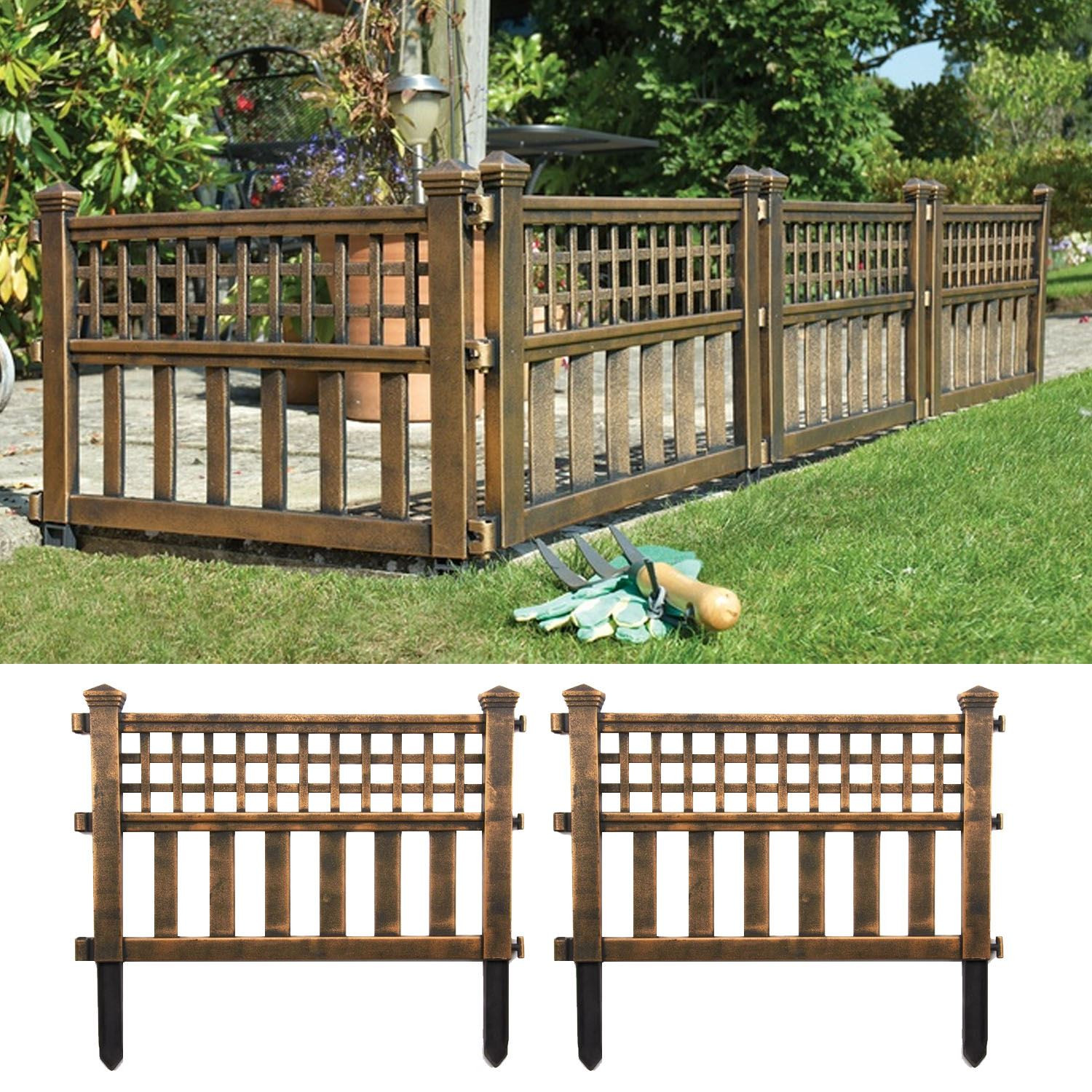 Landscape Fence Edging
 Flexible Garden Lawn Grass Edging Picket Border Panel