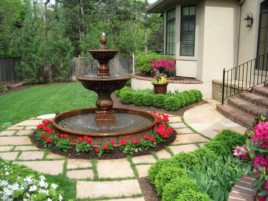 Landscape Fountain Ideas
 classic shaped landscape fountain design ideas