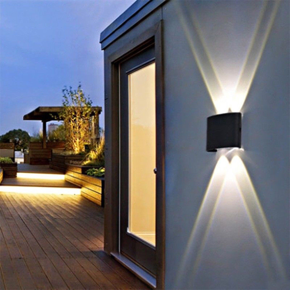Landscape Lighting Fixtures
 4 6 8W Modern IP65 Sconce Outdoor LED Wall Fixtures Lamp