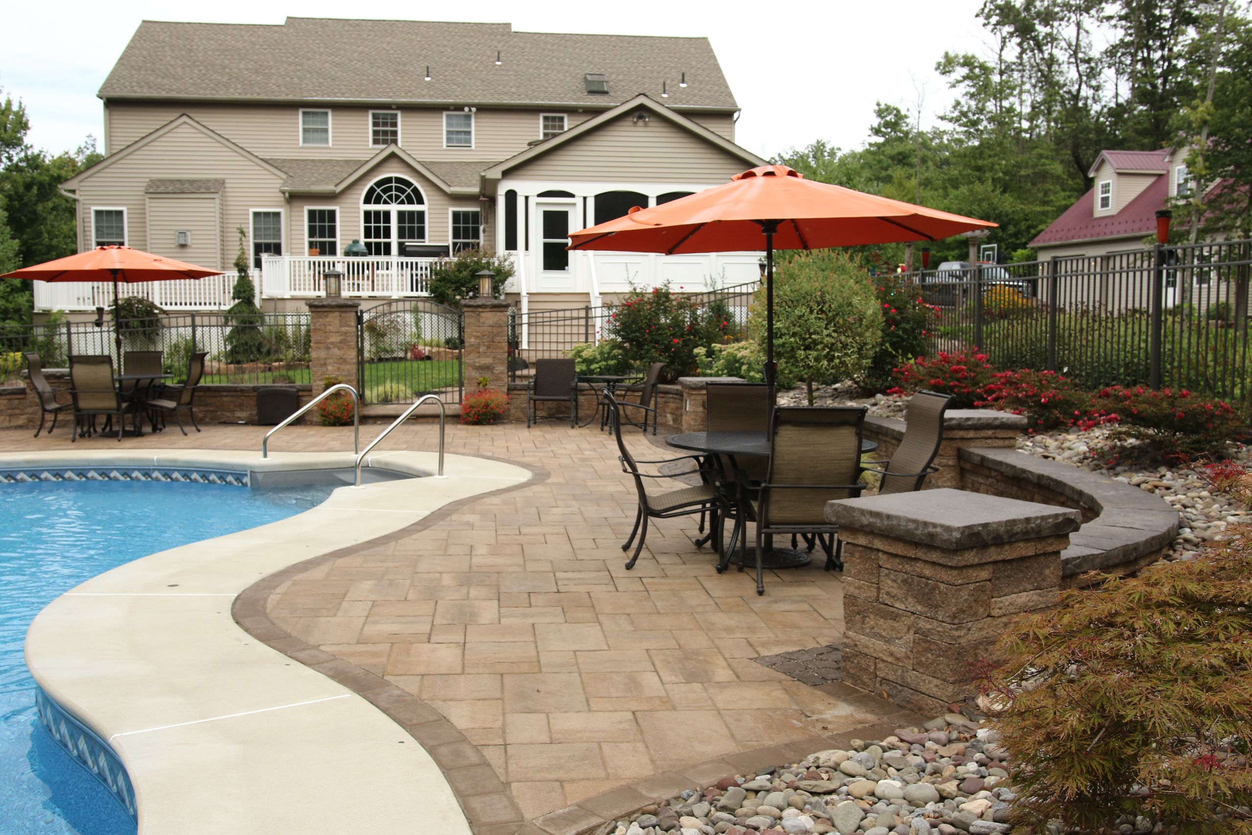 Landscape Patio Design
 See this Amazing Hardscape Poolside Patio with Landscaping