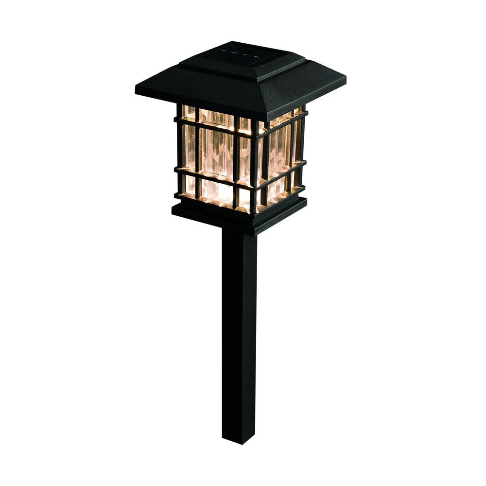 Landscape Solar Lights
 Hampton Bay Solar Black Outdoor Integrated LED 3000K 8