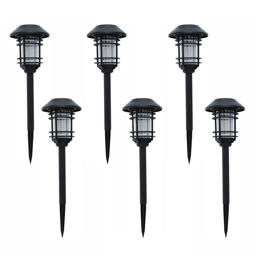 Landscape Solar Lights
 Hampton Bay Solar Black Outdoor Integrated LED Landscape