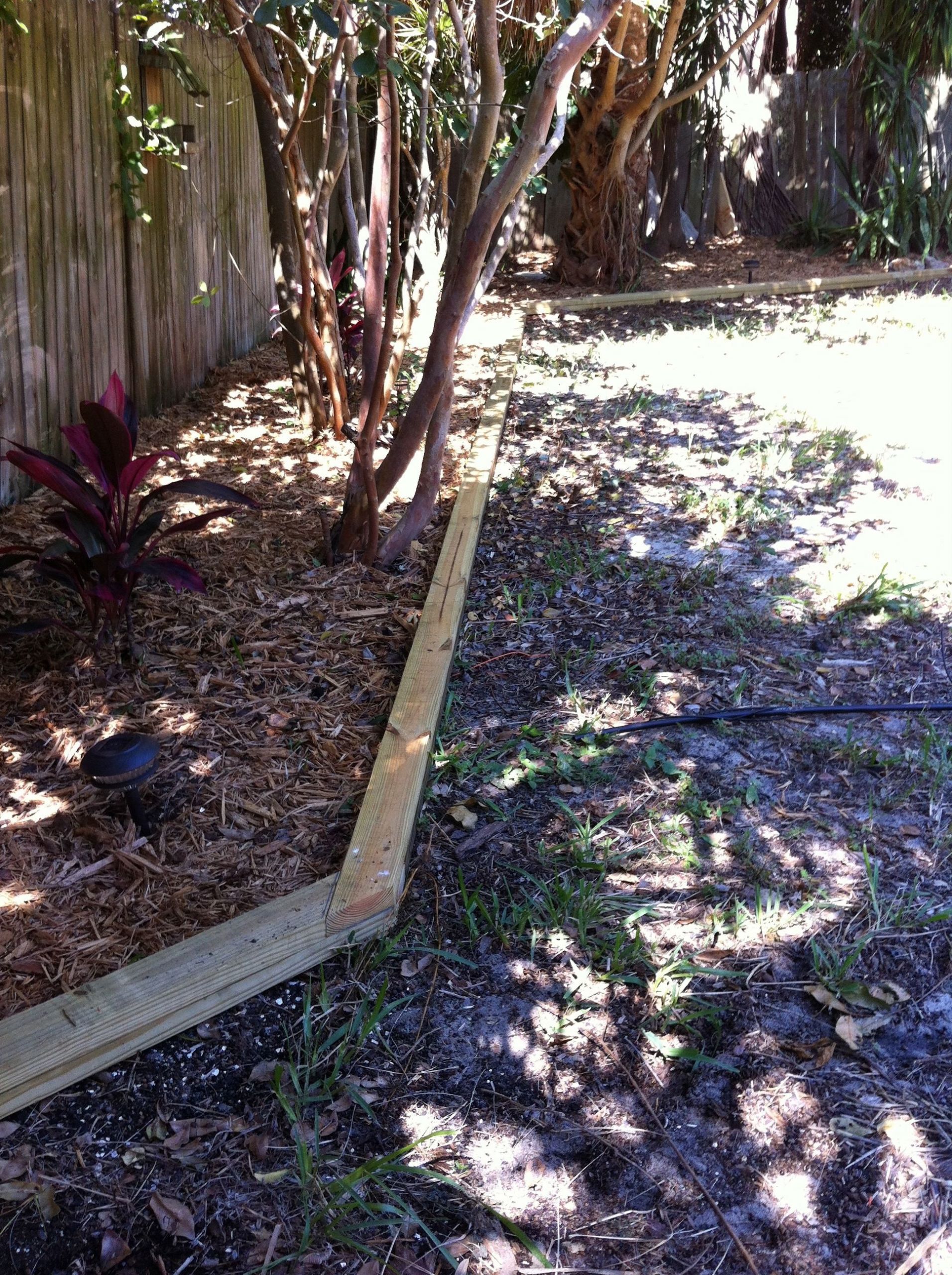 Landscape Timber Edging
 pressure treated 2 x 4 landscaping timber edging