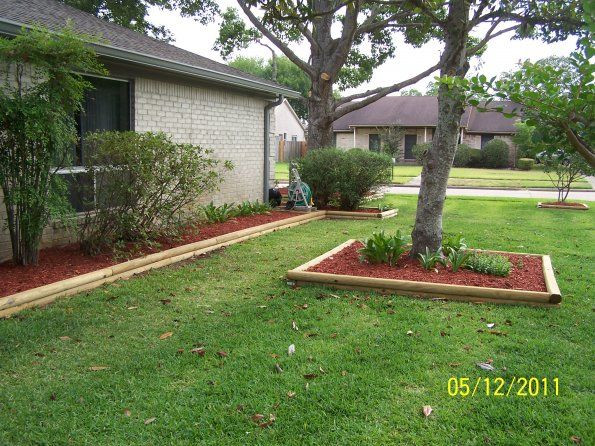 Landscape Timber Flower Bed Designs
 gallery custom beds with landscape timber border 595x446